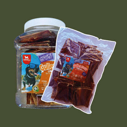 Esófago de res Combo Bombona Gullet Lonchas x50u + Recargable x50u