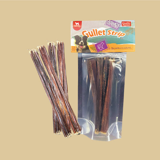 Gullet Strip 6 pulgadas x 4 u Esofágo deshidratado