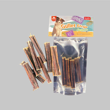 Gullet Strip Cachorros esófago deshidratado de 3" x 8 unidades