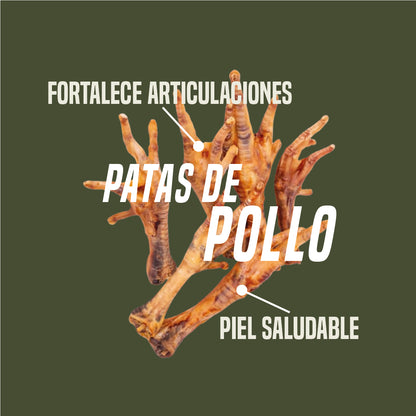 Patas de Pollo Deshidratadas  Combo Bombona x50U + Recargable  x50 Un