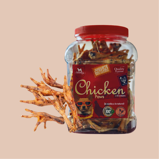 Patas de Pollo Deshidratadas x 50 | Limpieza Dental Para Perros